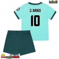 Camisa de Futebol Wolves Jhon Arias #10 Equipamento Secundário Infantil 2025-26 Manga Curta (+ Calças curtas)